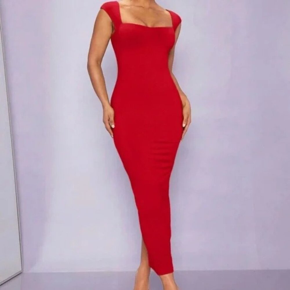 Elegant Red Sleeveless Dress NWT